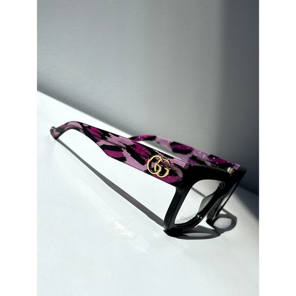 NEW Gucci GG1549O Black Pink Glitter Eyeglasses Frames - Picture 8 of 9